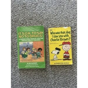 2-PC Vintage Books OK To Say NO To Drugs & Charlie Brown Snoopy‎